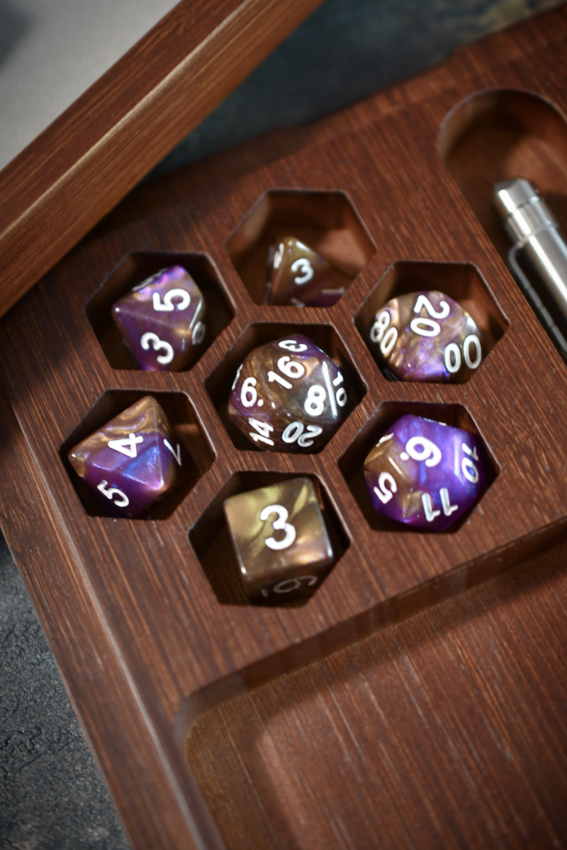 Solid Dark Wood Gaming Companion Box