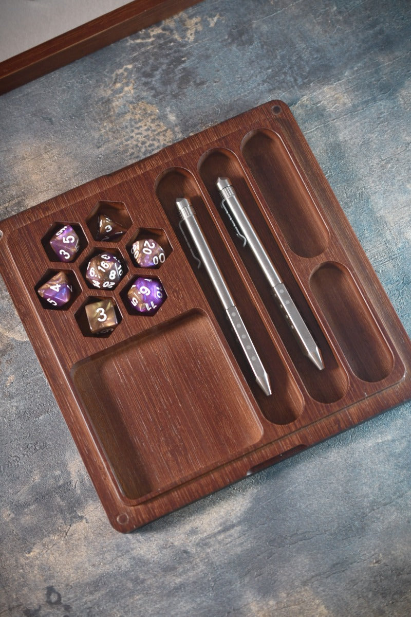 Solid Dark Wood Gaming Companion Box