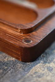 Solid Dark Wood Gaming Companion Box