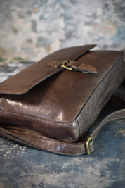 Companion Satchel - Luxury Tan Leather Messenger Bag