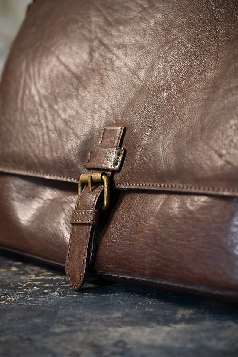 Companion Satchel - Luxury Tan Leather Messenger Bag
