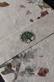 Bourgainviliea and Mugwort - Handmade Lokta Paper Pack A5