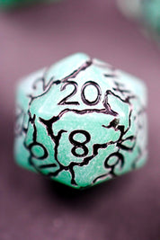 Cracked Emeralds - Acrylic Dice Set