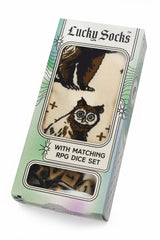 Lucky Socks - Owlbear Socks with Matching Dice Set