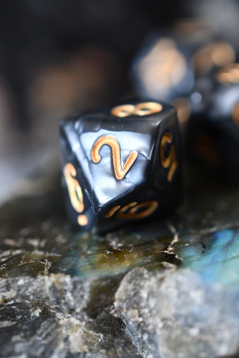 Dark Oracle - Smoke-Silk Acrylic Dice Set