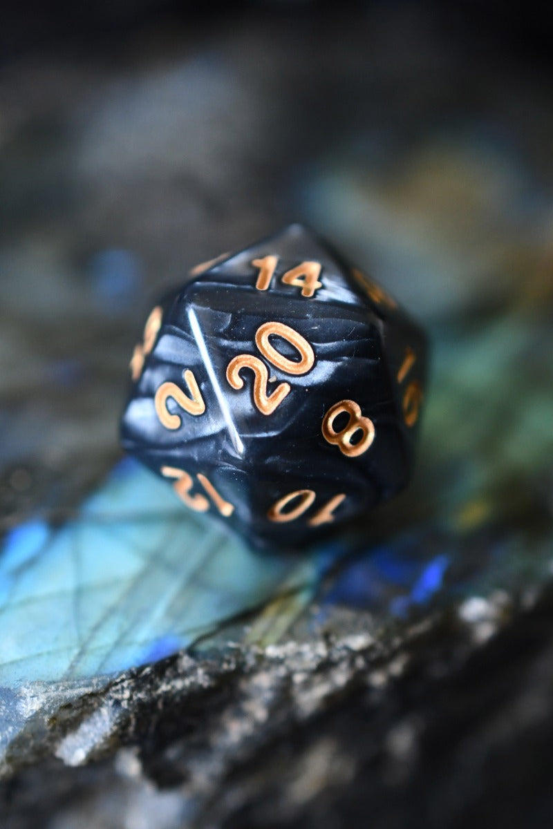 Dark Oracle - Smoke-Silk Acrylic Dice Set