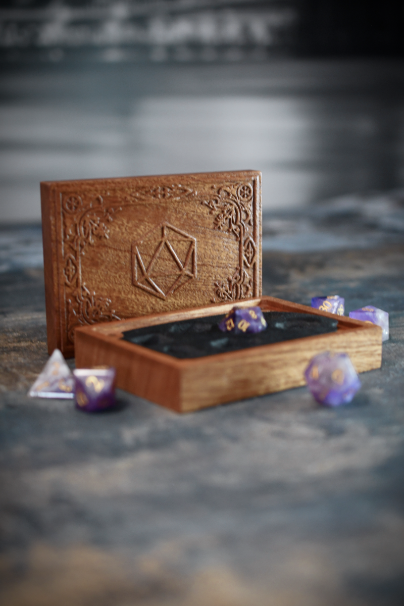 Decorative Dice Box with Velvet Interior