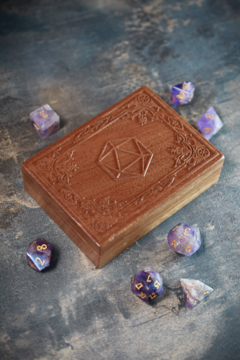 Decorative Dice Box with Velvet Interior