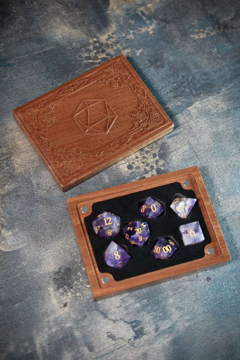 Decorative Dice Box with Velvet Interior
