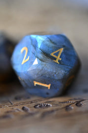 Diamond Cut Labradorite Gemstone Dice Set