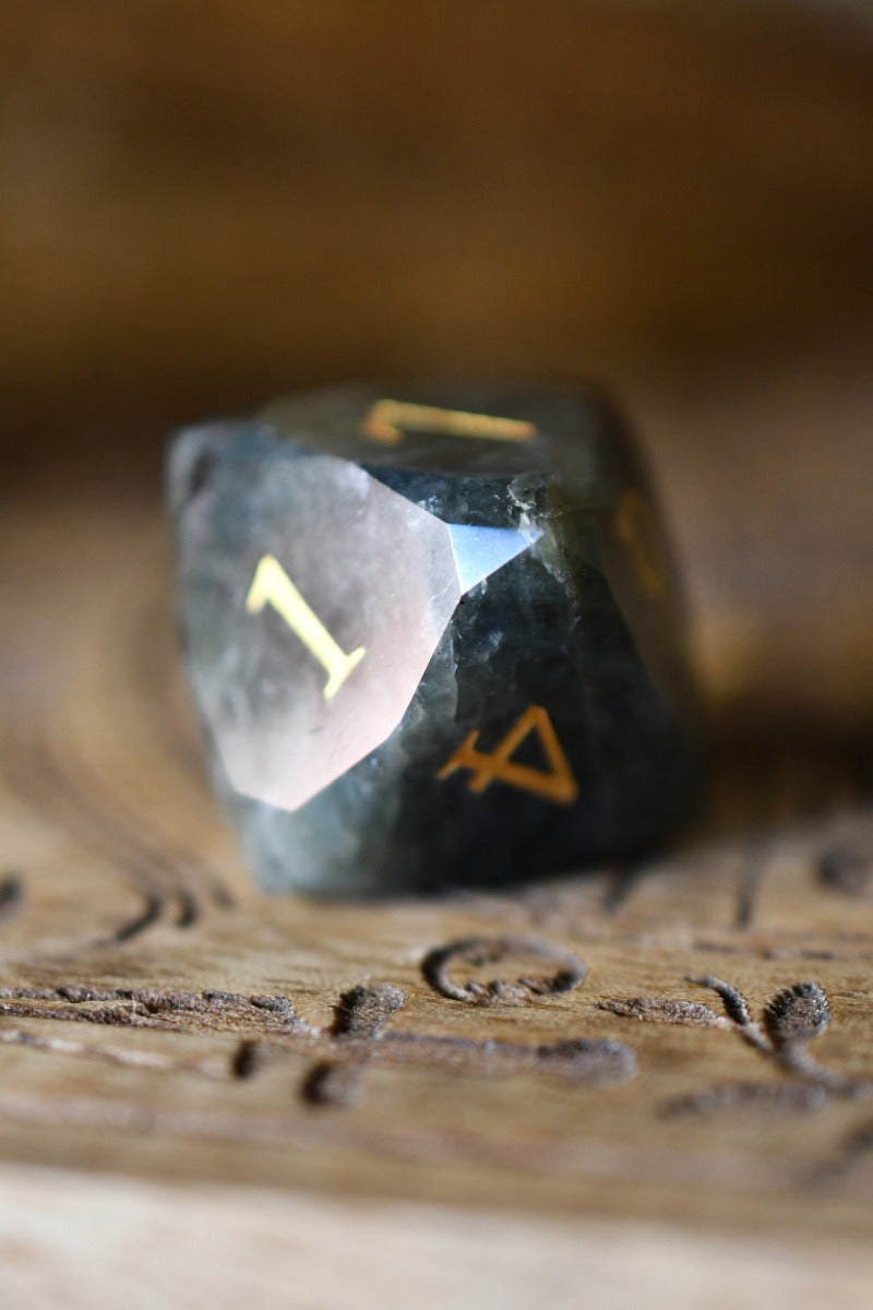 Diamond Cut Labradorite Gemstone Dice Set