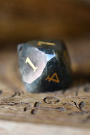 Diamond Cut Labradorite Gemstone Dice Set