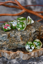 Botanical Specimens - Acrylic Dice Set with Real Flowers