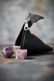 Midnight Black Leather Dice Buddy