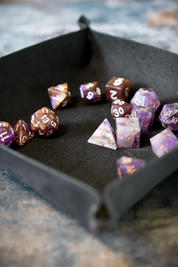 Midnight Black Handmade Dice Tray