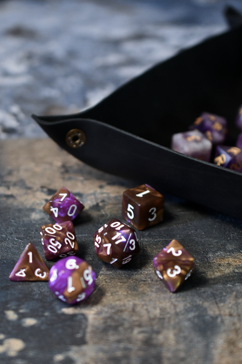 Midnight Black Handmade Dice Tray