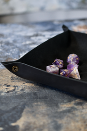 Midnight Black Handmade Dice Tray