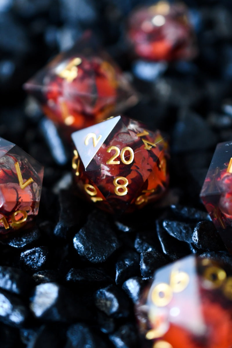 Dragon Heart - Premium Liquid Core Dice Set