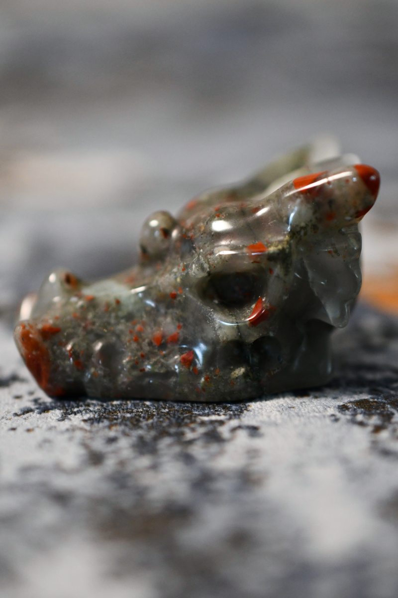 Bloodstone Dragon Skull