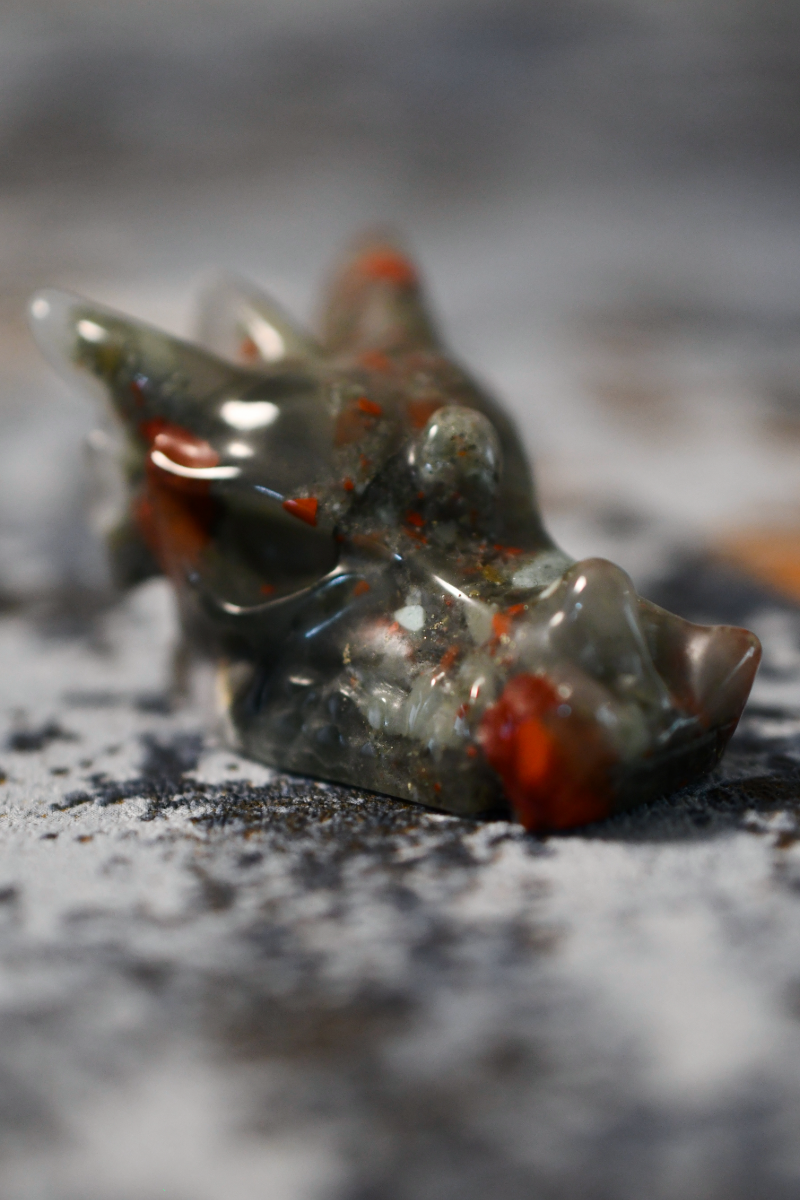 Bloodstone Dragon Skull
