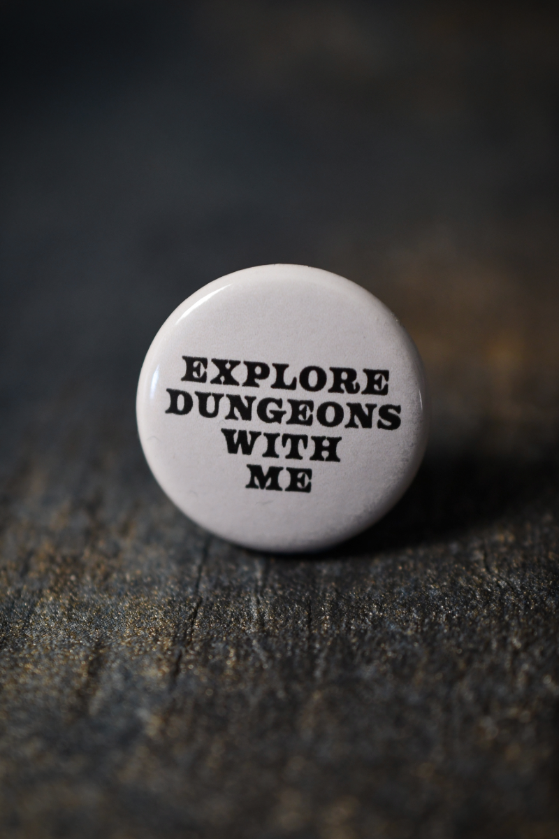 Explore Dungeons With Me - Button Badge