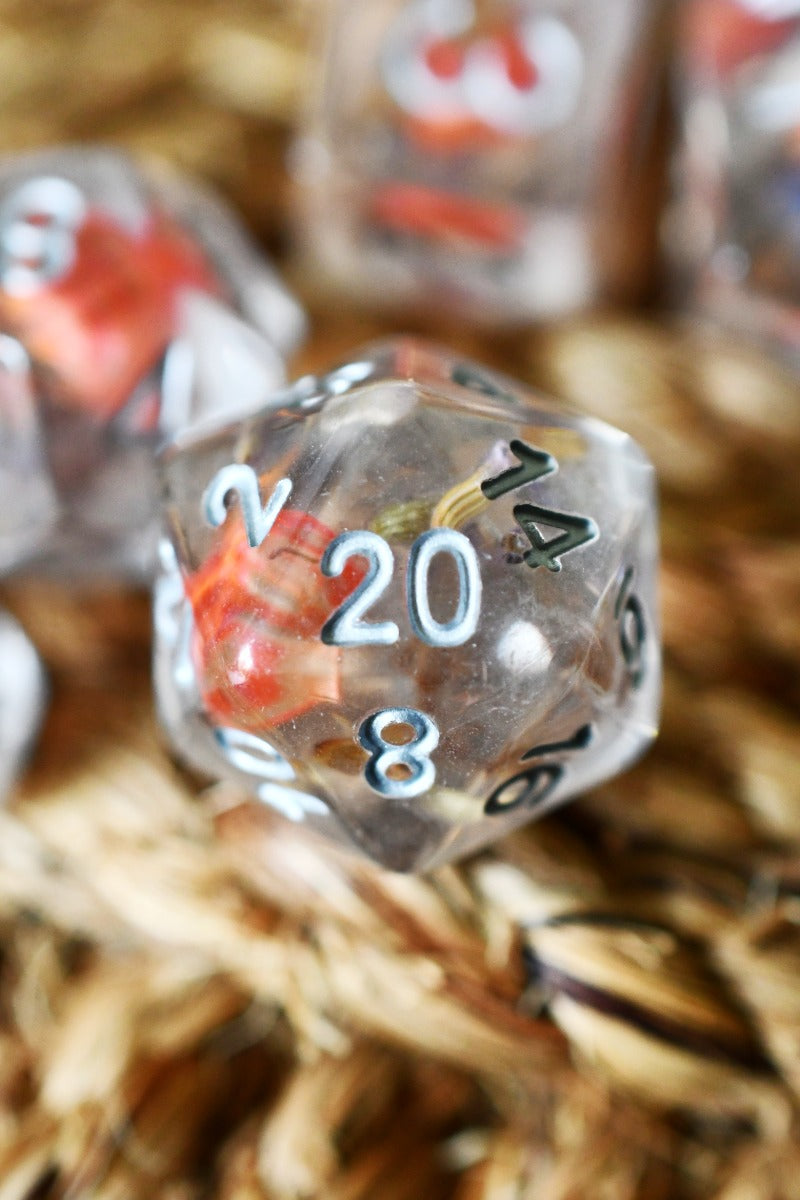 Fall Flower - Acrylic Dice Set
