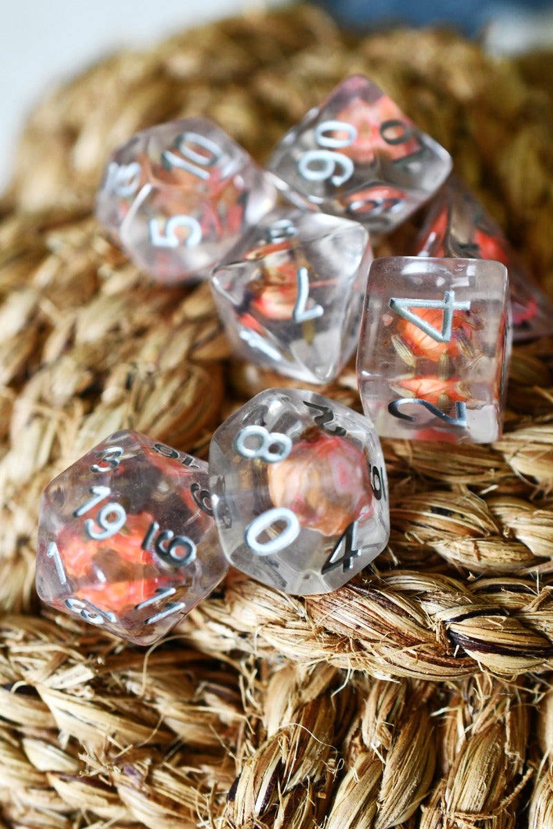 Fall Flower - Acrylic Dice Set