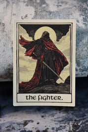 Fighter - Tarot Inspired Textured Sticker