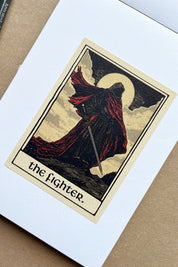 Fighter - Tarot Inspired Textured Sticker