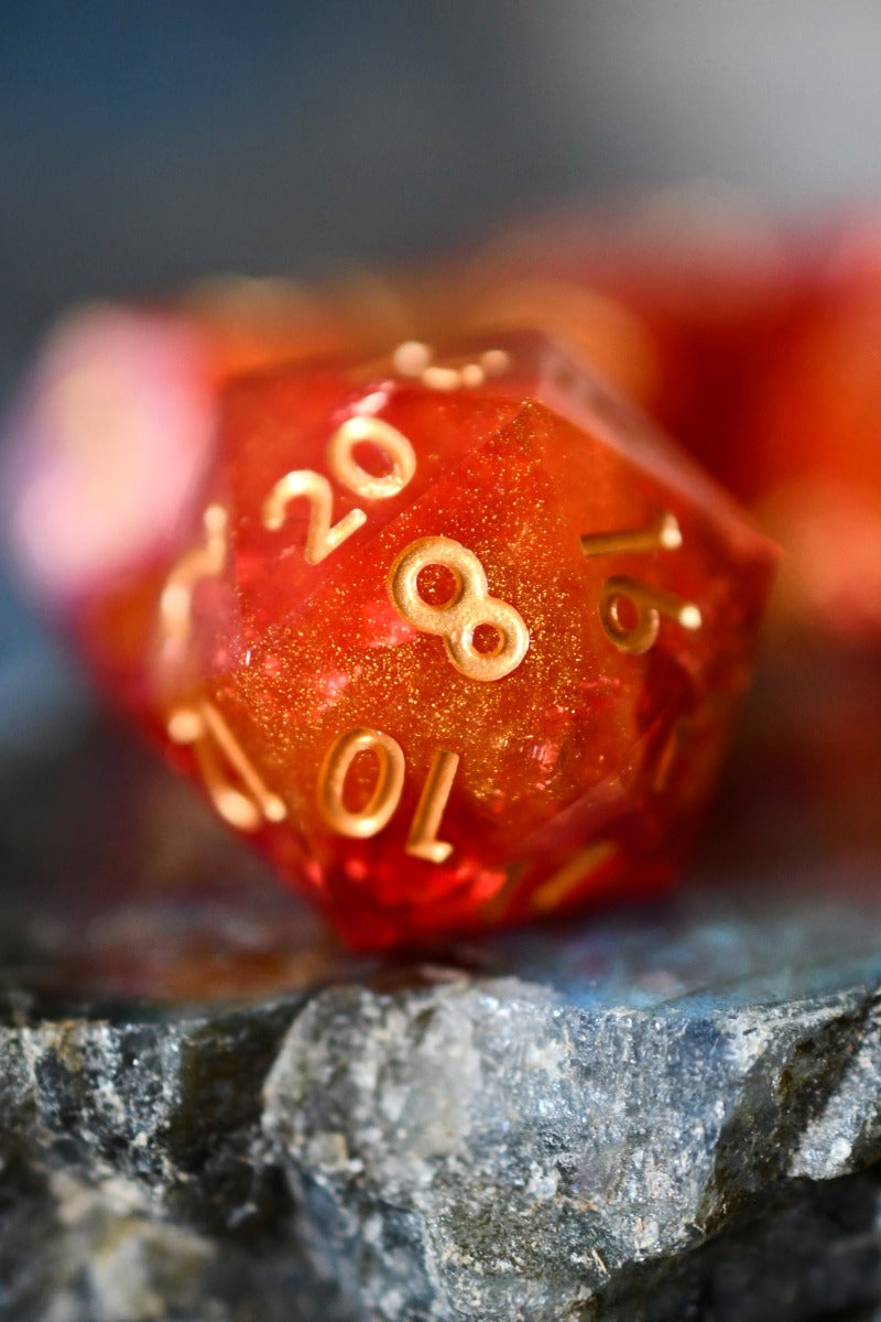 Fireball  - Sharp Edge Dice Set