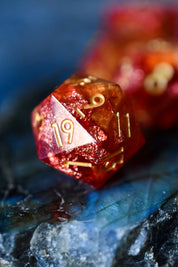 Fireball  - Sharp Edge Dice Set