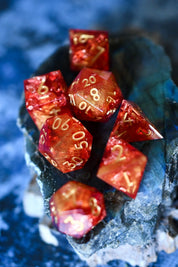 Fireball  - Sharp Edge Dice Set