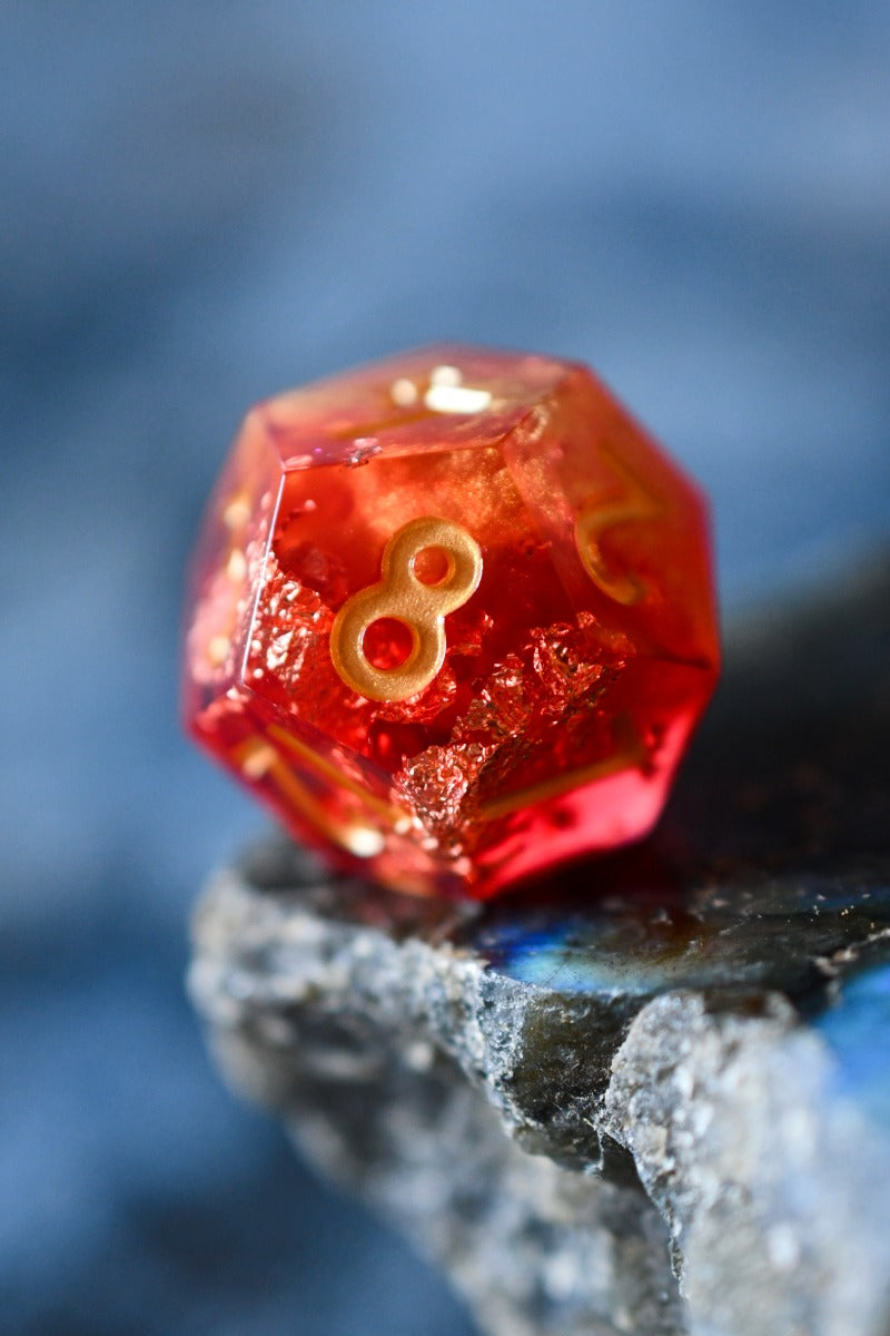 Fireball  - Sharp Edge Dice Set