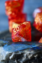 Fireball  - Sharp Edge Dice Set