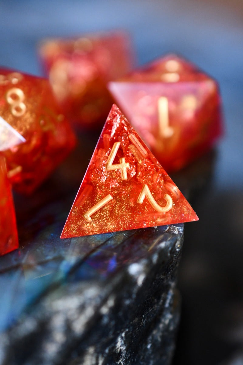 Fireball  - Sharp Edge Dice Set