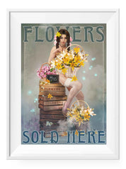 Flowers Sold Here - Art Print