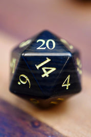 Fossilised Ebony Gemstone Dice Set