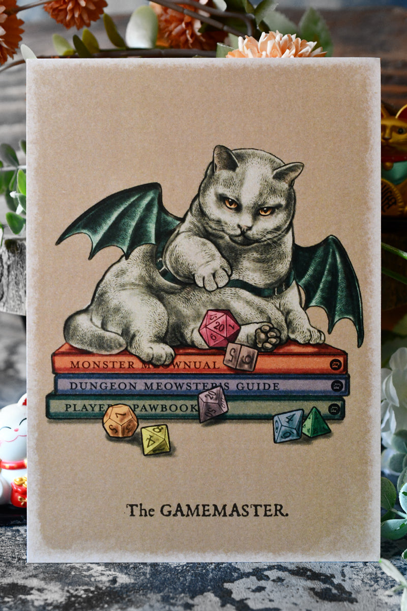 The Gamemaster Cat - Art Print