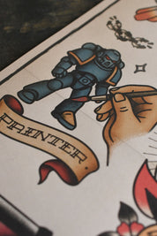 Gaming Tattoo Flash - Art Print