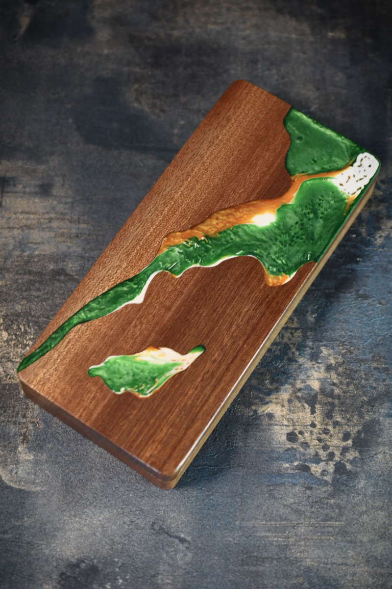 Gelatinous - Black Walnut Resin Dice and Accessory Box