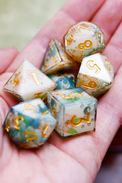 Gilded Garden - Premium Sharp Edge Dice Set