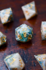 Gilded Garden - Premium Sharp Edge Dice Set