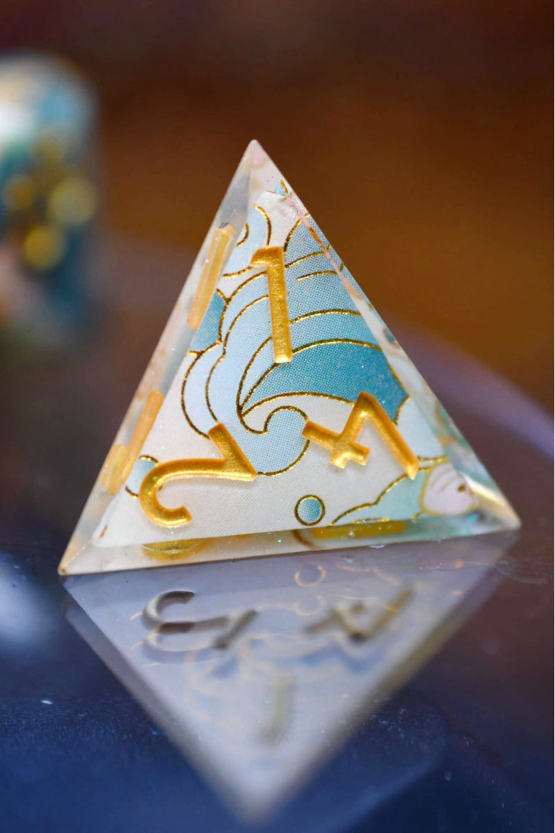 Gilded Garden - Premium Sharp Edge Dice Set