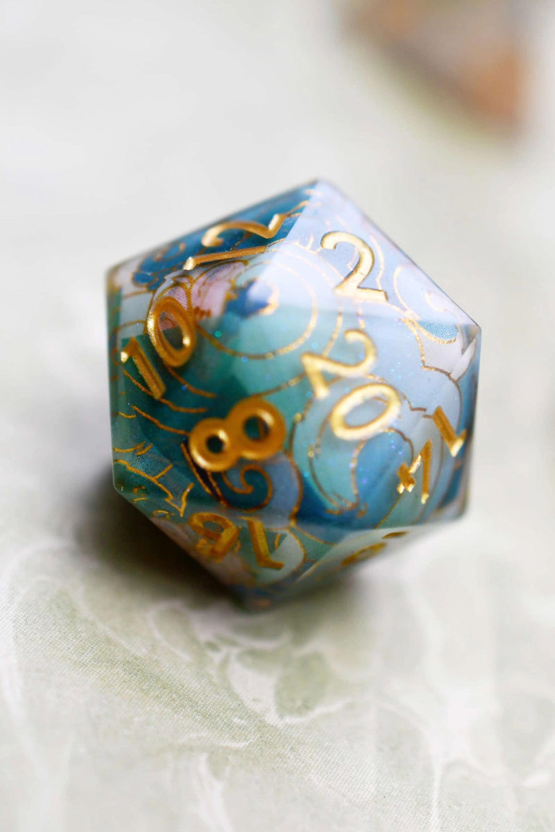 Gilded Garden - Premium Sharp Edge Dice Set