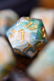 Gilded Garden - Premium Sharp Edge Dice Set