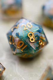 Gilded Garden - Premium Sharp Edge Dice Set