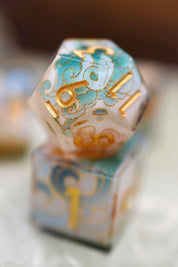 Gilded Garden - Premium Sharp Edge Dice Set