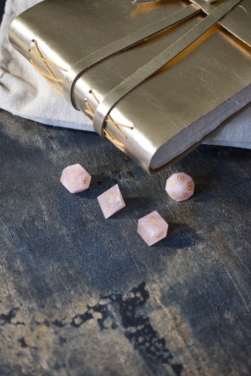 A5 Handmade Leather Luxury Paper Campaign Journal - Metallic Gold