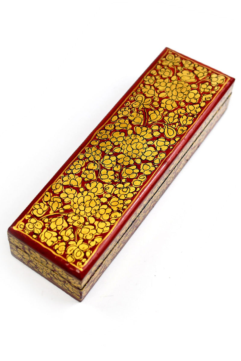 Royal Scarlet - Hand-Painted Dice and Pencil Box