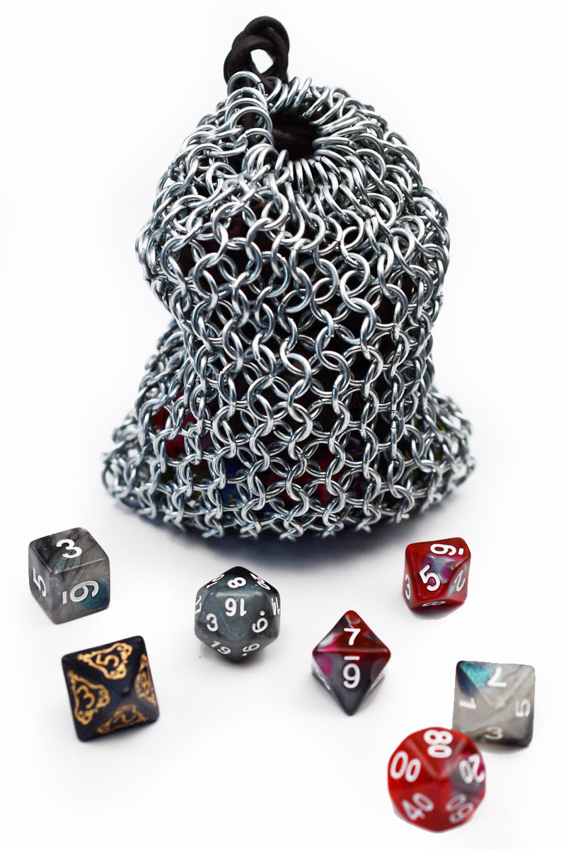 Heavyweight Solid Steel Chainmail Dice Bag